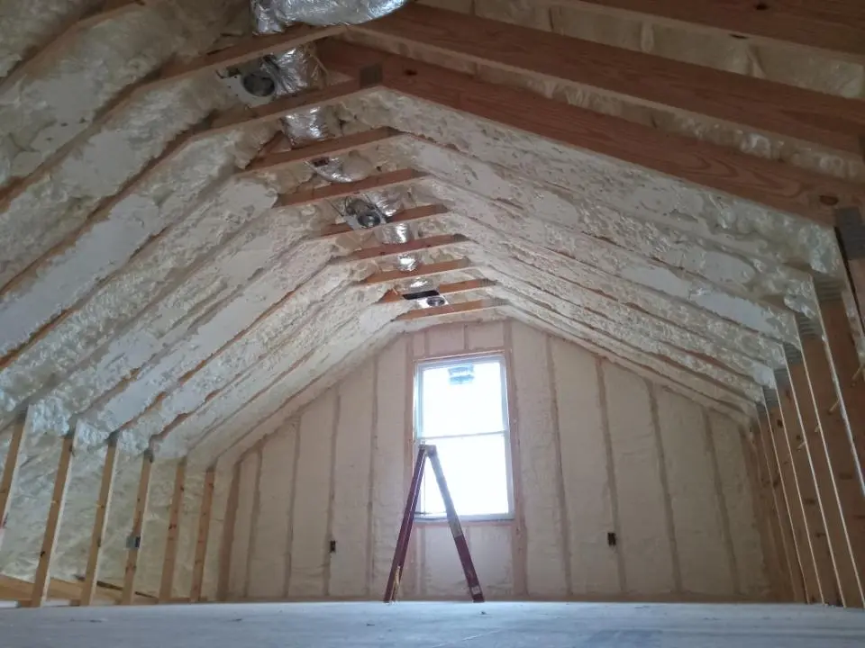 Spray foam roofing application for Crawl Space Insulation project in Laurens